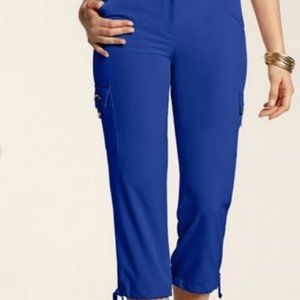 Chico's Blue Zenergy Neema Dylan Cargo Crop Pants Size 1